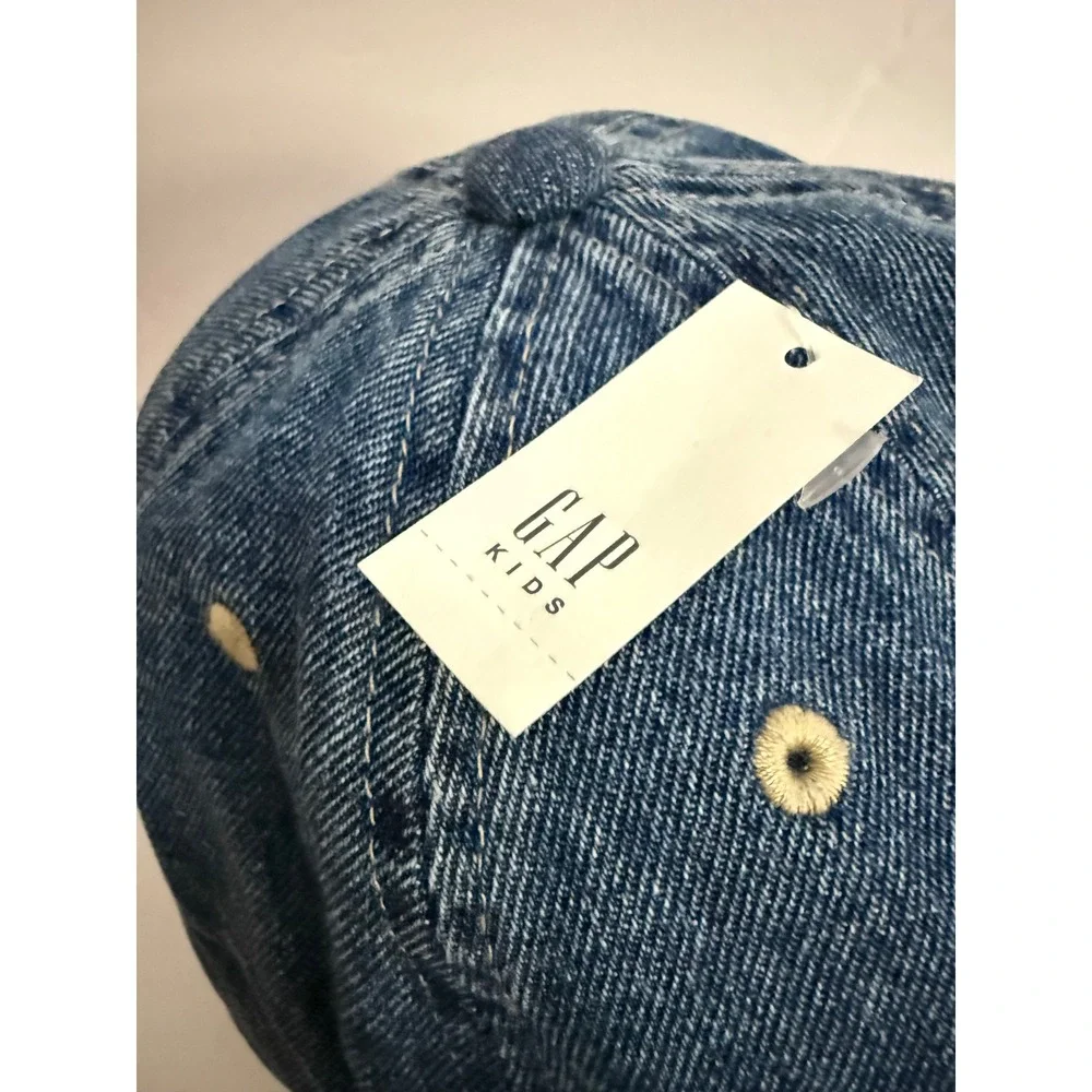 Gap Kids Blue Denim Baseball Cap Hat Adjustable S/M NWT 820348-00-1
